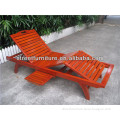 Classic outdoor wood chaise lounge